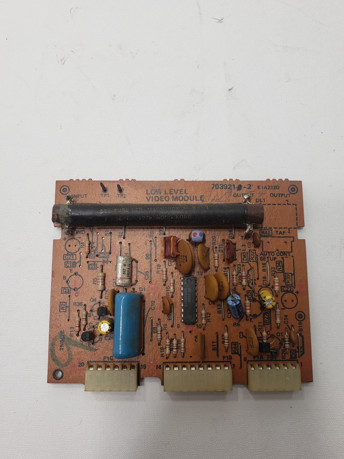 Vintage Zenith TV Circuit Board Module 105-1110 Caution Hot 9-90-01 Untested