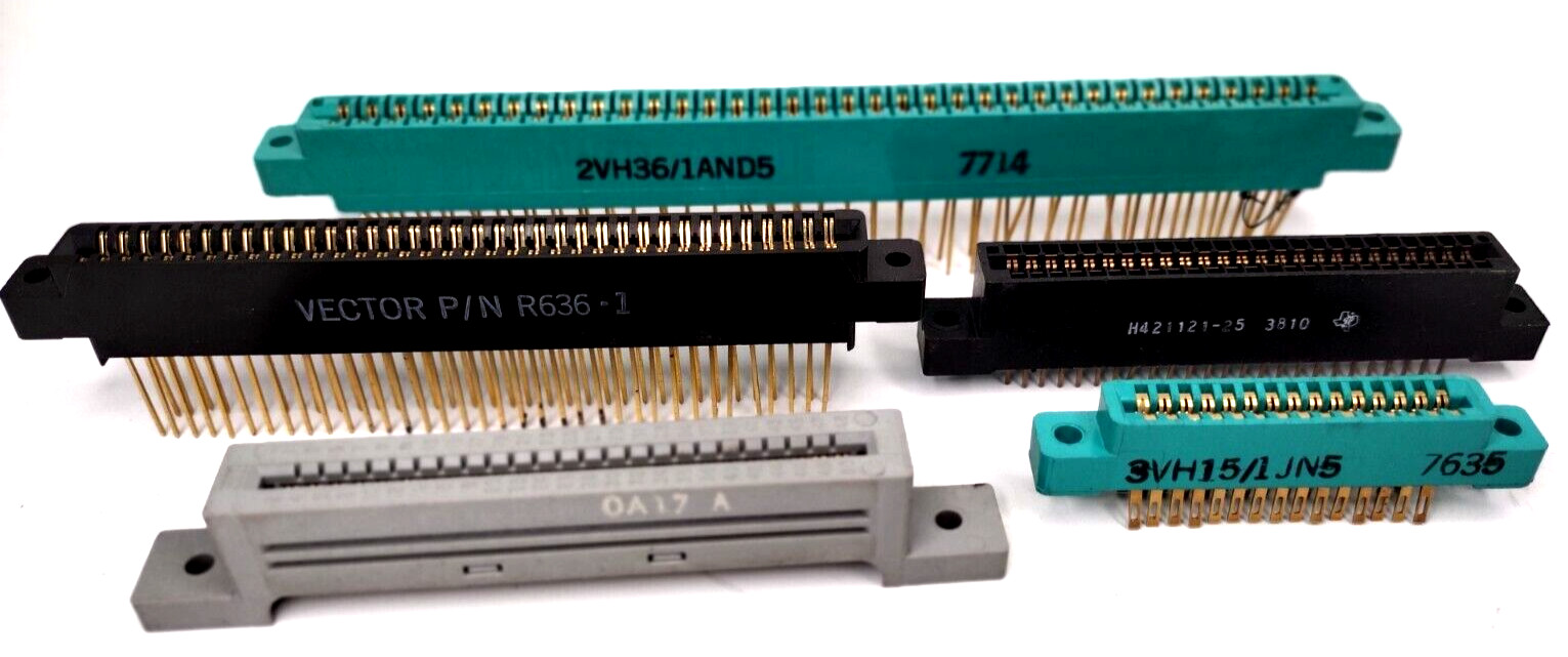 CARD EDGE CONNECTOR ASSORTED LOT OF 5