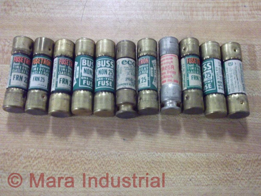 Part NON-25 FRN-25 ECNR-25 TR25R Asst. 25Amp 250V (Pack of 11)