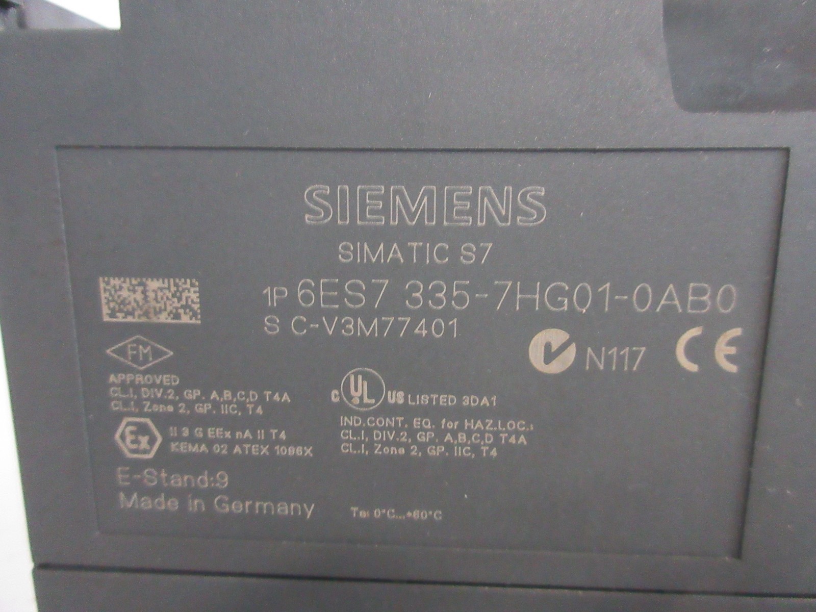 SIEMENS 6ES7 335-7HG01-0AB0 USED HIGH SPEED ANALOG I/O MODULE 6ES73357HG010AB0