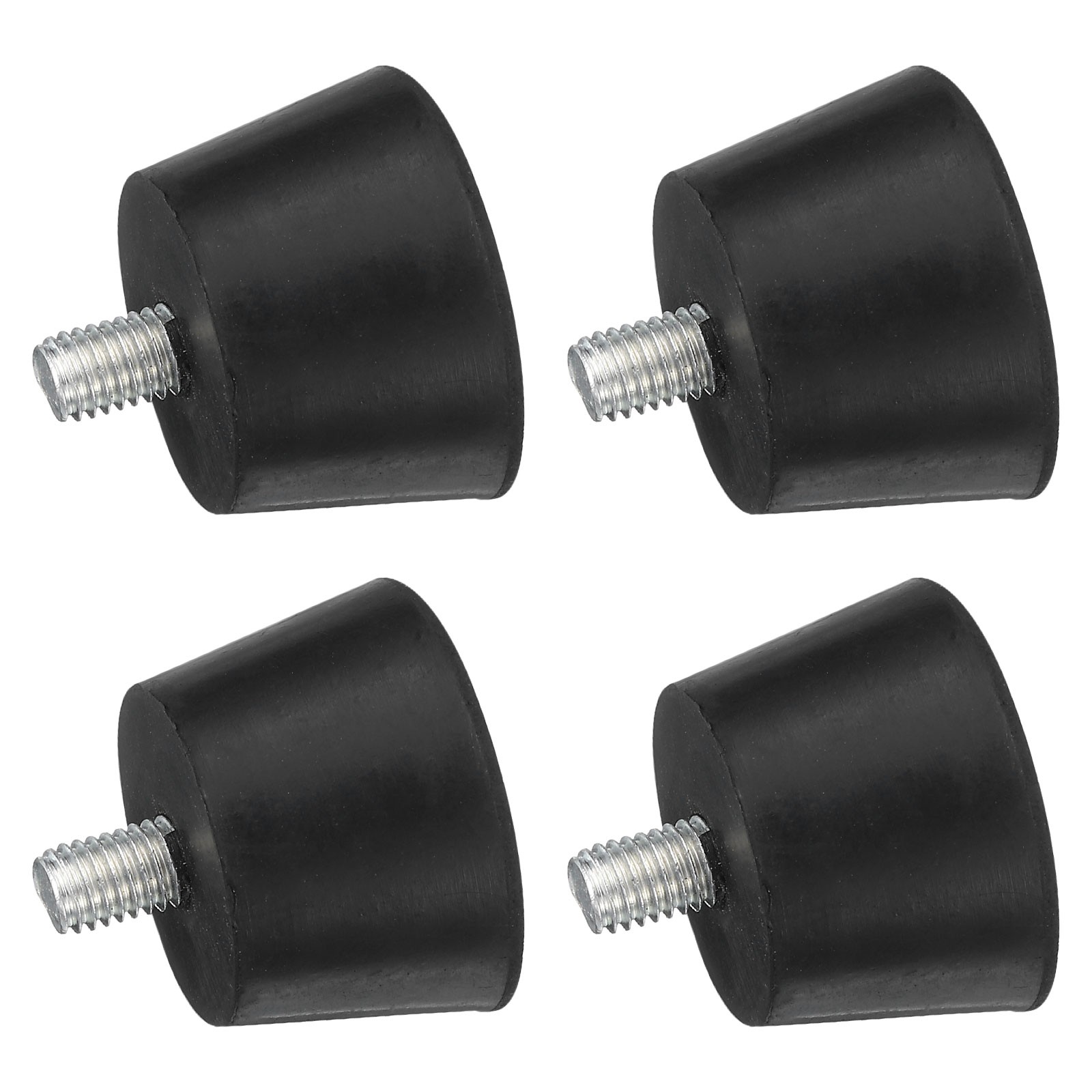 4Pcs Thread Levelling Feet 1.5″x0.98″ with M8x12mm Studs Black