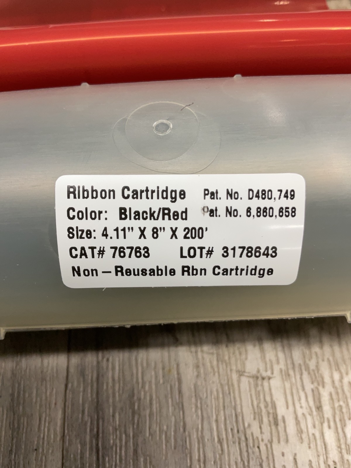 Ribbon Cartridge 76763 Non-Reusable 2 Color 8” Panel *NOS* #4017D144PR5SI