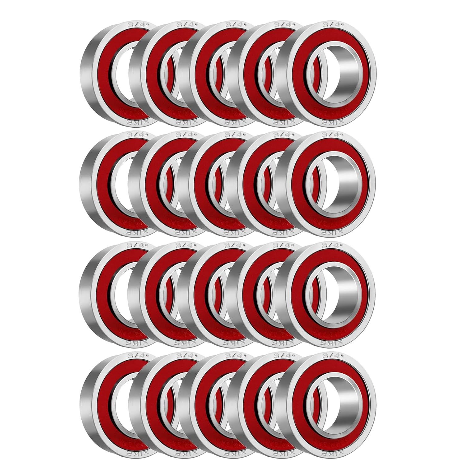 XiKe 20 Pcs Flanged Ball Bearings ID 3/4″ x OD 1-3/8″, Applicable for Lawn Mower