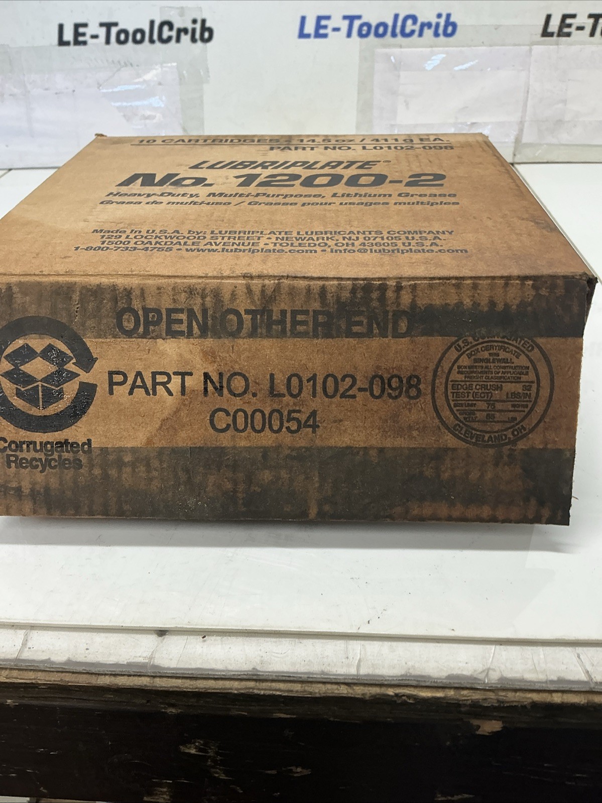 (10) Lubriplate No. 1200-2 Lithium Grease 14.5oz L0102-098 (Expired). Z-594S