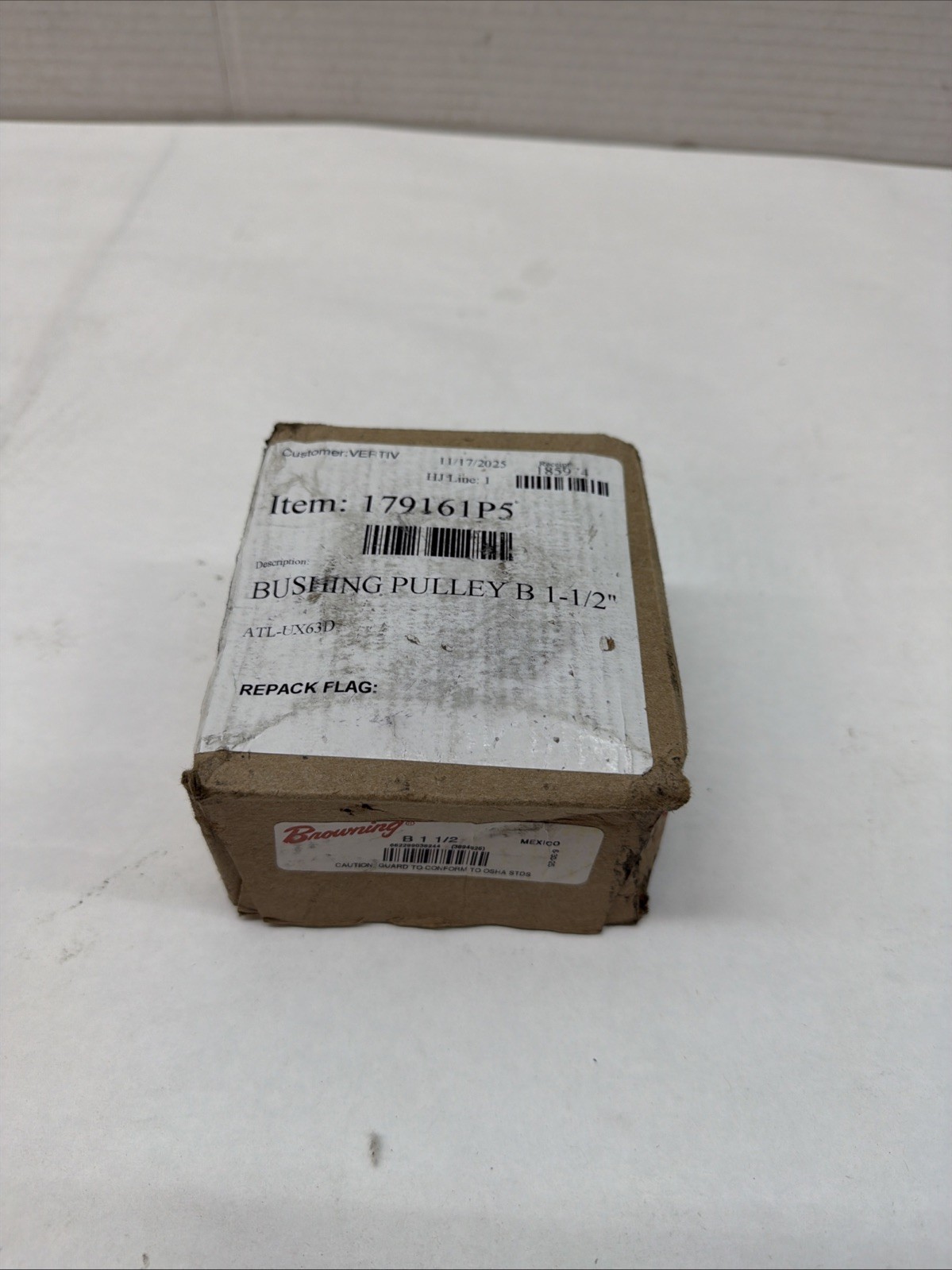 NIB BROWNING B 1 1/2 SPLIT TAPER BUSHING 1-1/2″ (WL24-1)