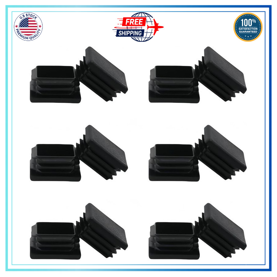 Wzb 2×2 Square Tube End Cap – 12 Pack Plastic Plugs for 2 Inch Square Tubing