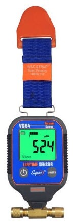 Supco VG64 Digital Vacuum Gauge, 0-19000 Micron, 1/4″ Male Flare Connection
