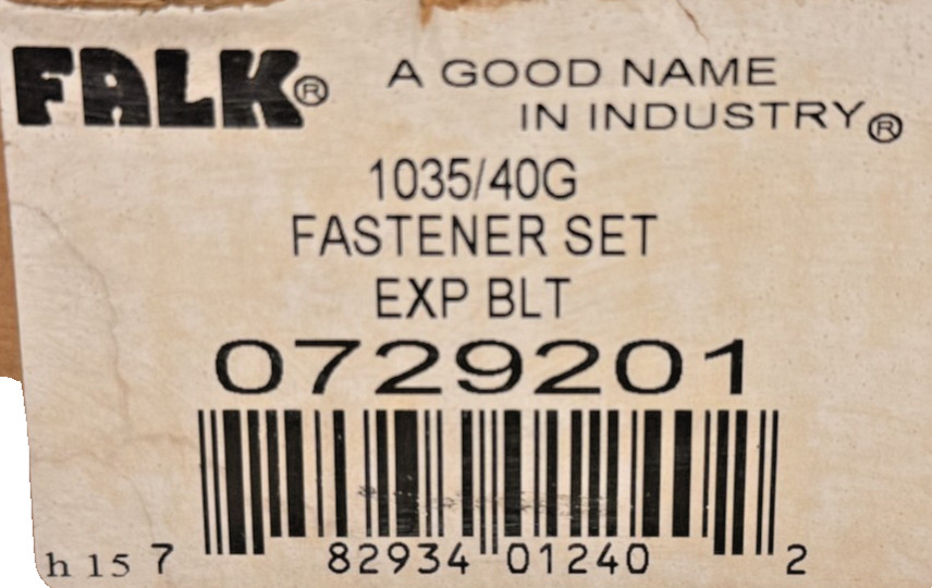 NEW BOX OF 8 FALK 0729201 FASTENER SET 1035/40G EXP BLT