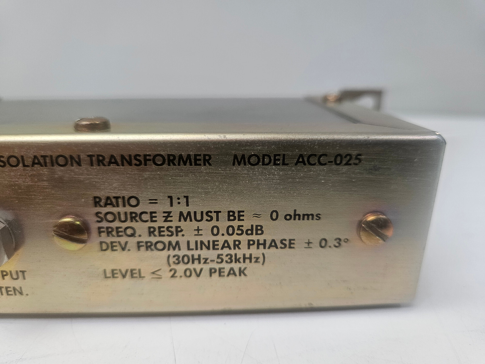 ORBAN ACC-025 Compisote Isolation Transformer Broadcast