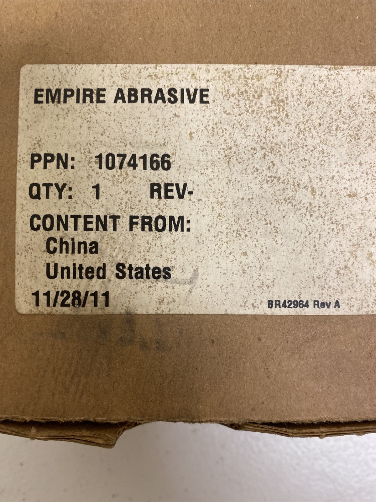 NEW EMPIRE ABRASIVE 1074166 SERVICE KIT, FREE SHIPPING