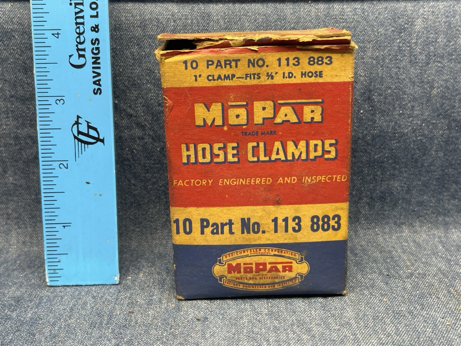 LOT OF 5 NEW MOPAR HOSE CLAMPS