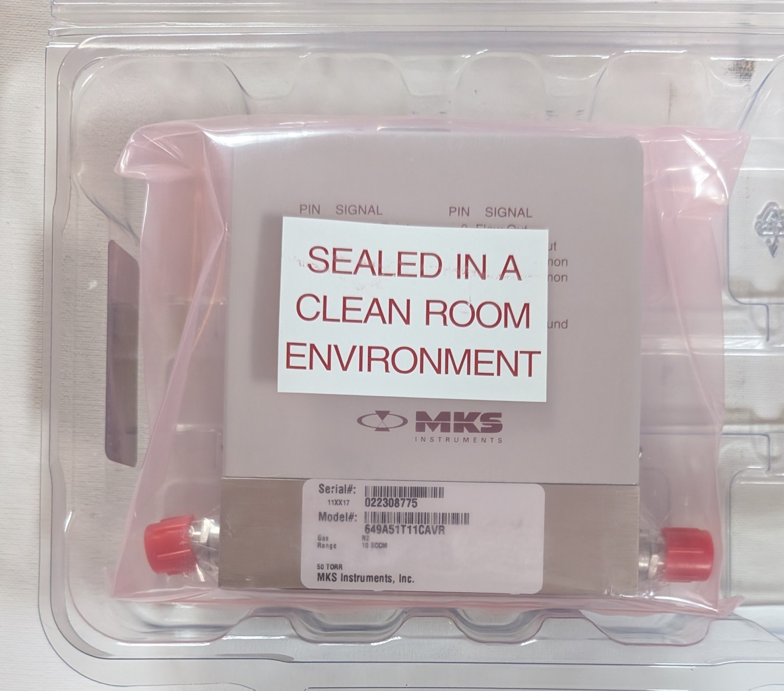 MKS Mass Flow Controller VCR Gas N2, 10 SCCM, 50 Torr 649A51T11CAVR New In Box