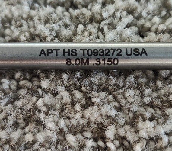 APT HS USA 8.0M .315 DIAMETER