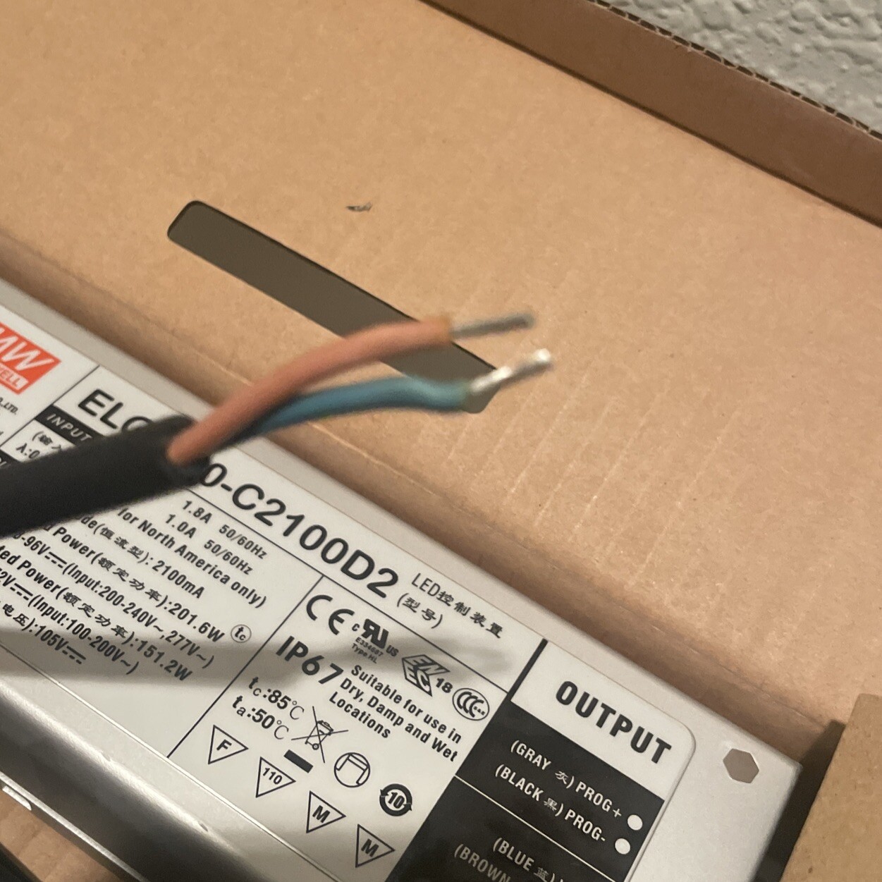 Mean Well ELG-200-C2100B LED Power Supply 200W 2100mA – Brand New