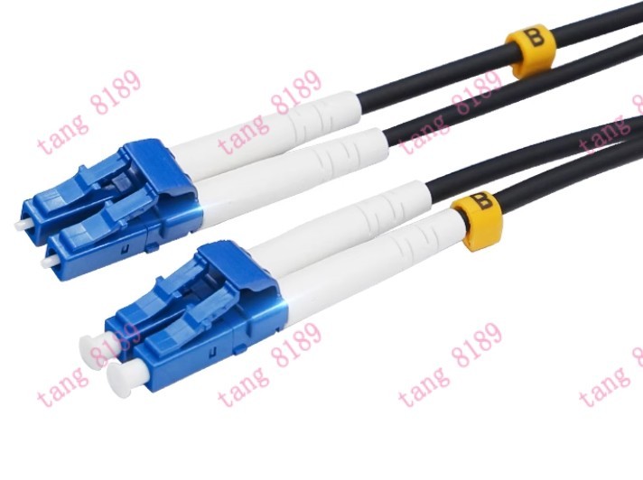 30M Black Armored Fiber Cable LC-LC UPC SM 9/125 Duplex Fiber Optic Patch Cord