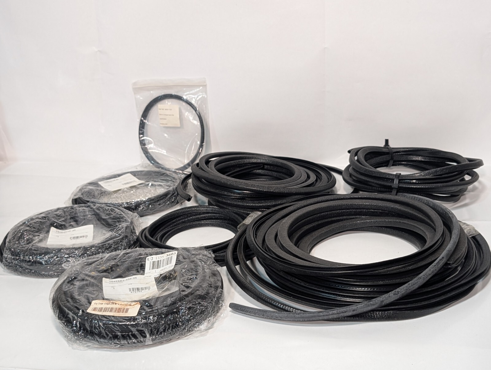 Lot of Assorted Industrial U-Shaped Keel Strip Black Sealing Seal Banding Trim