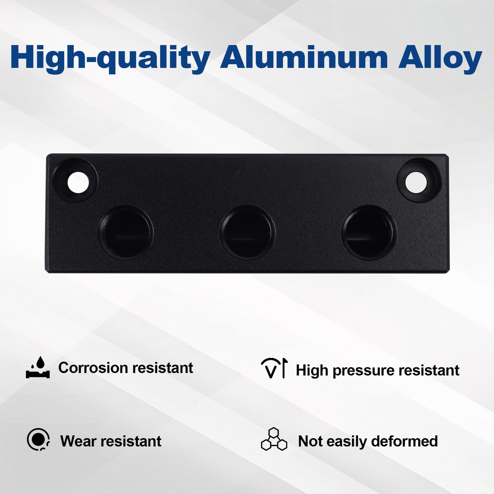 Air Manifold Inline Block Splitter Pneumatic Distribution 1/4 RC 3 Way 5 Port