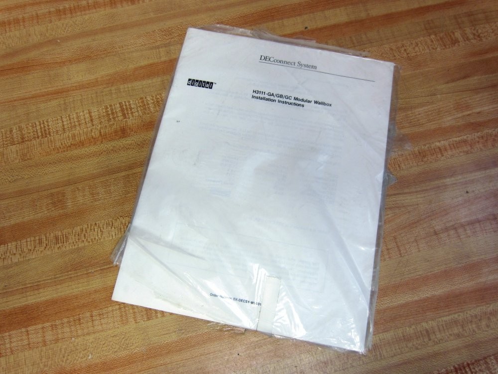 Digital EK-DECSY-WI-001 H3111-GA/GB/GC Modular Wallbox Instructions