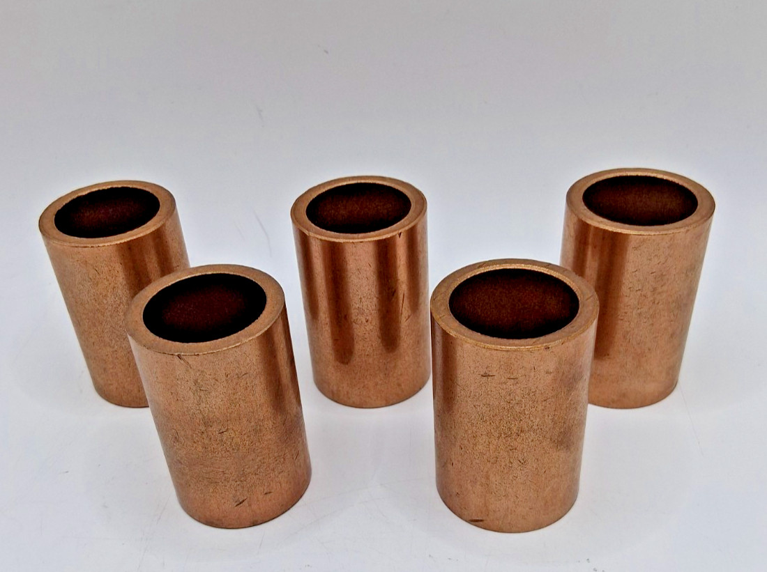 1 1/4″ x 1 5/8″ x 2 1/2″ Bronze Bushing – Lot of 5
