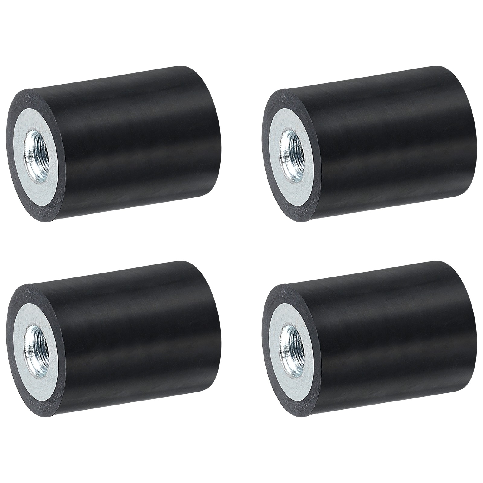 4Pcs 15 x 20mm M5 Thread Female Rubber Mounts Silent Block Base Block