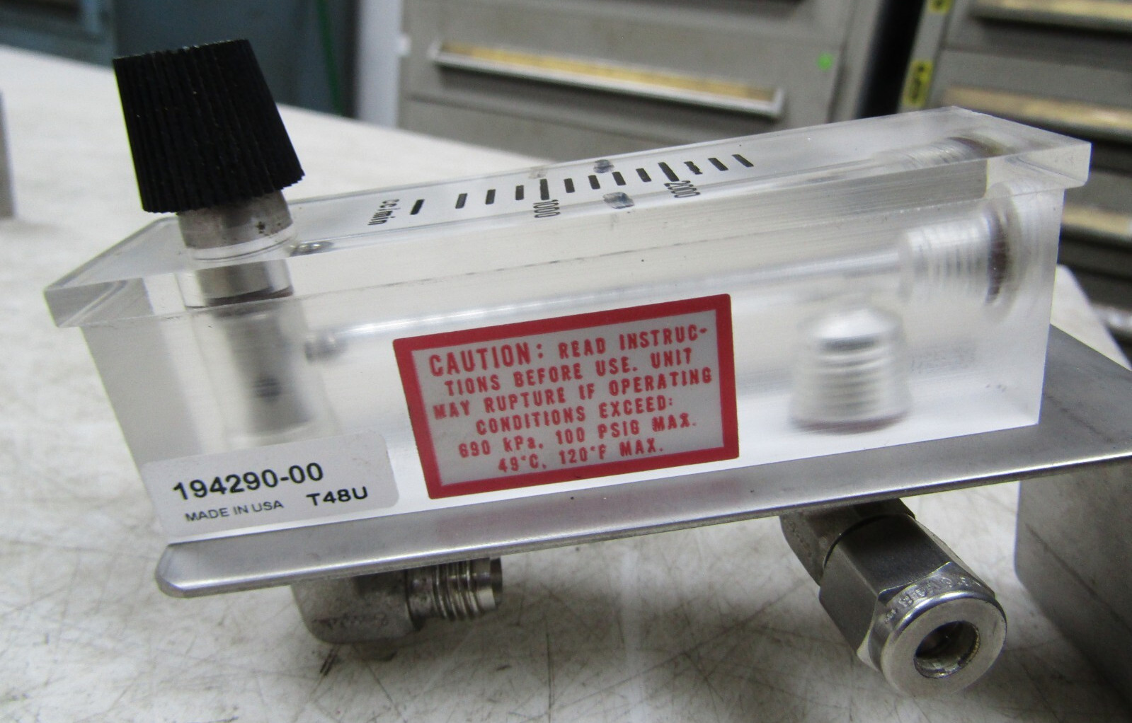 💥GAS FLOW METER 1000-2000 CC/MIN 194290-00
