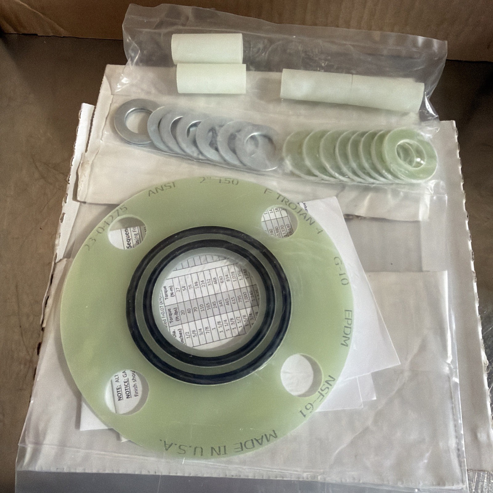 2” Flange Isolation Gasket Kit McMaster Carr 9165K77