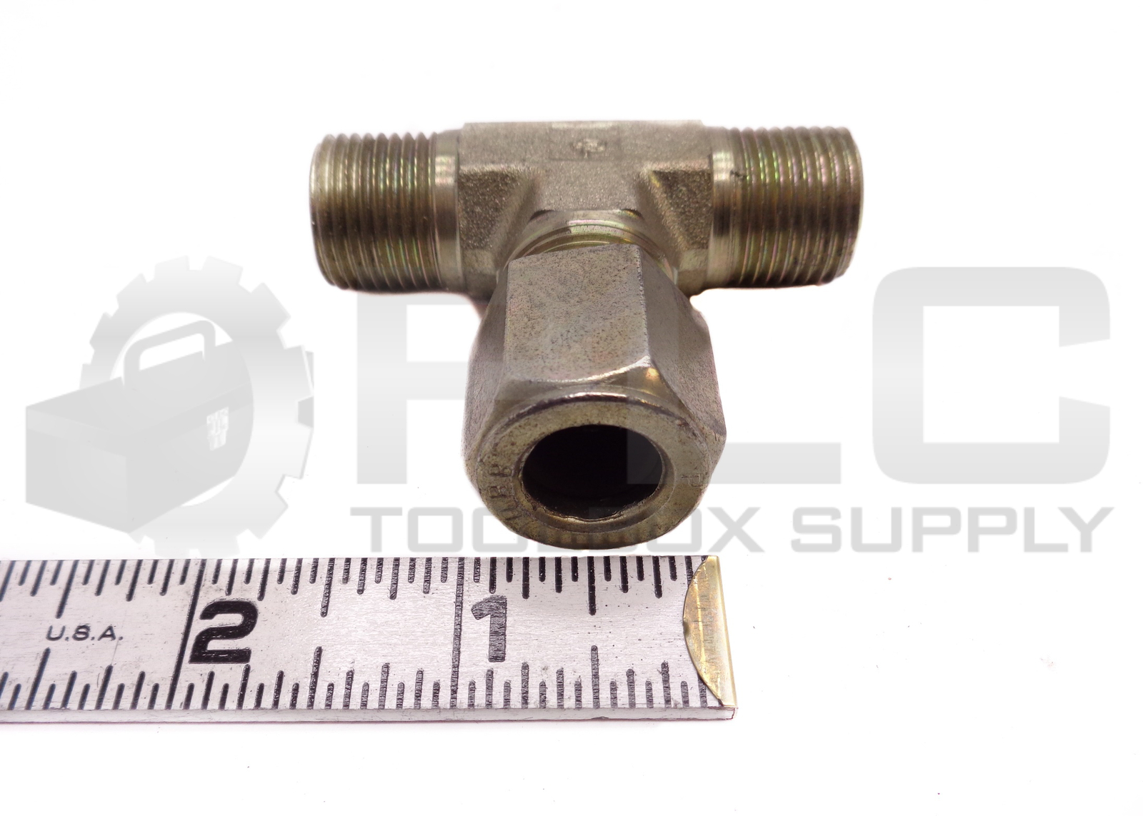 LOT OF 10 NEW PARKER 9/16″ ID 3/4″ OD MALE BRASS HYDRAULIC T-FITTING W/8BU NUT