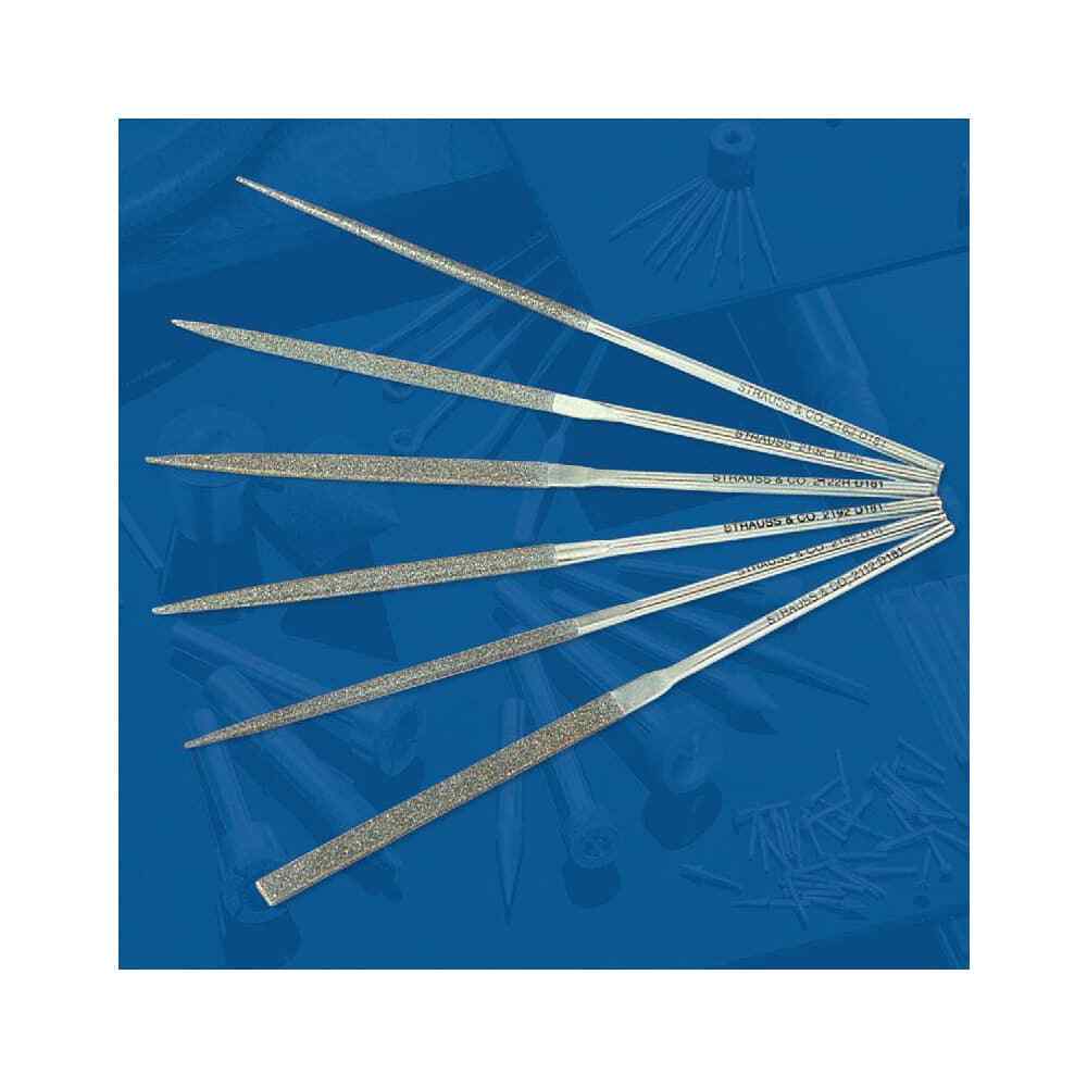 Strauss 5-1/2″ OAL Fine Round Needle Diamond File 1/8″ Wide x 1/8″ Thick, 2-3…
