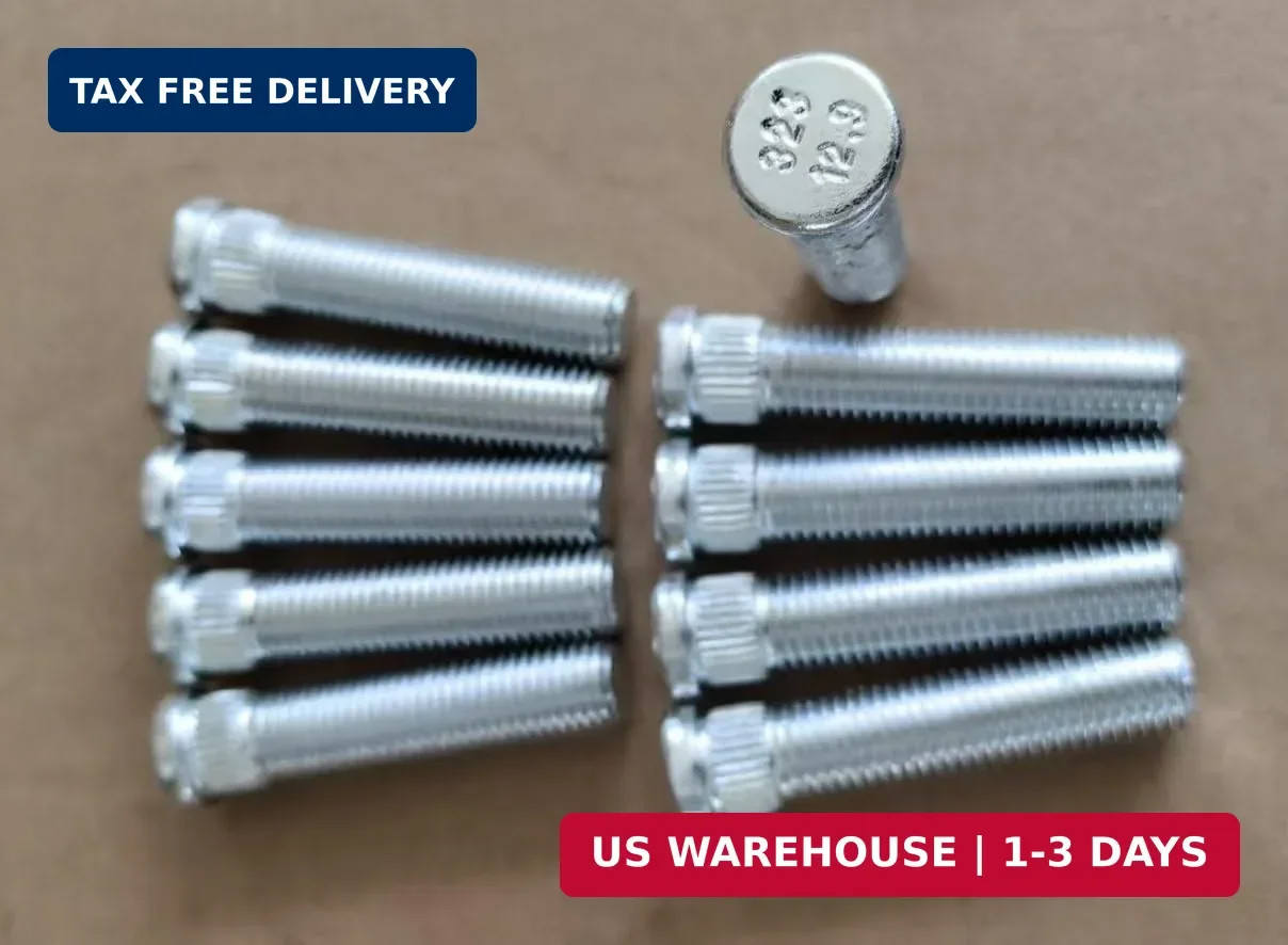 10PCS 1/2″ Longer Than Stock Wheel Stud Lug Bolt Fits for 1982-2004 Chevy S10 S-