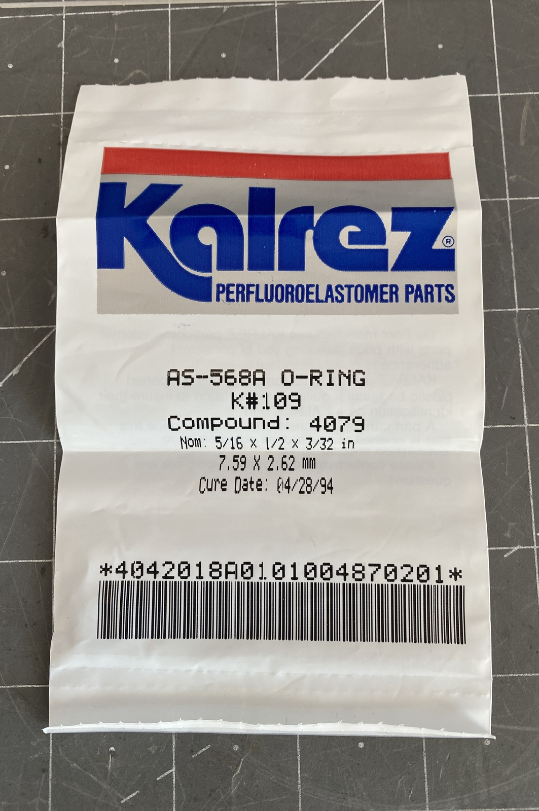 Kalrez O-Ring AS-568A Compound 4079 PN: K#109