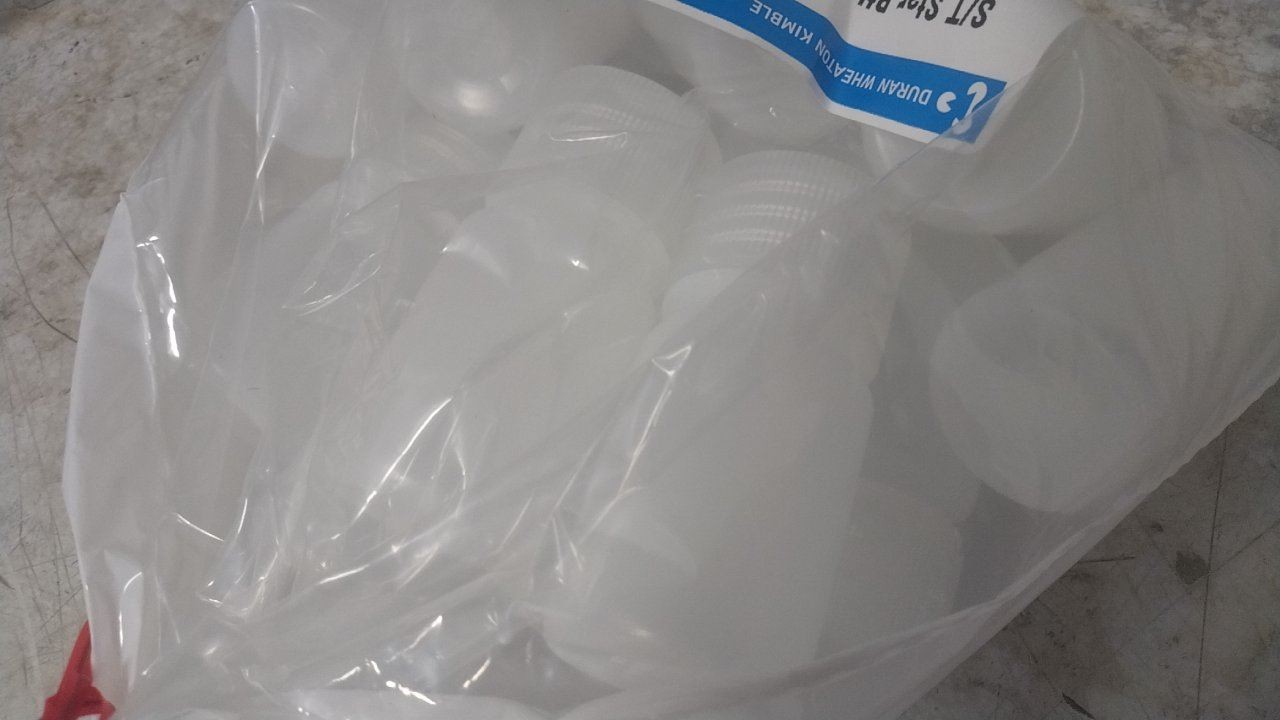 Wheaton 209545 72 Pk 1 Fl Oz Capacity 30 mL Max Fill Volume HDPE Bottle