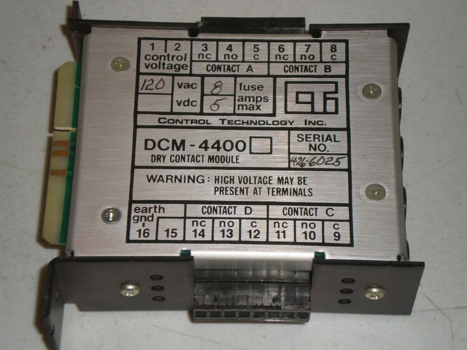 New! Control Technology DCM-4400 Dry Contact Module Free Shipping!