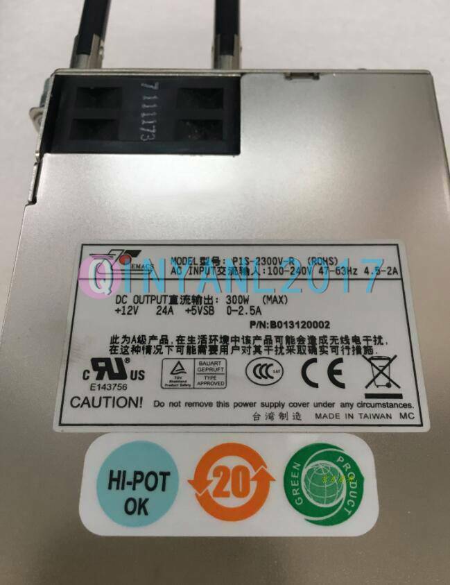 1PC Used EMACS P1S-2300V-R 300W server power supply
