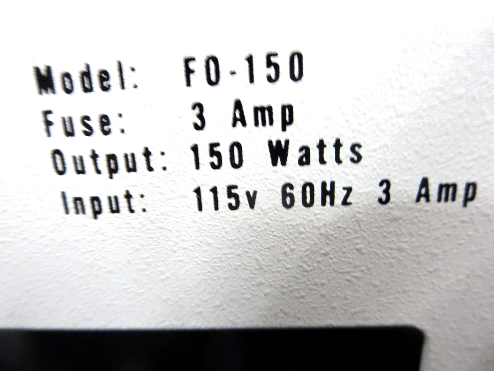 Chiu Tech. Corp FO-150 Light Source W/Fiber Optic Cable 150W 115V 60HZ Used