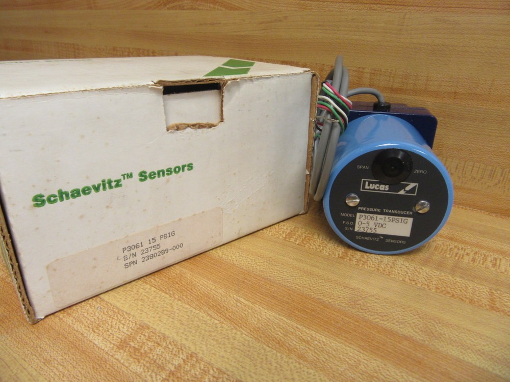 Lucas P3061 15PSIG Schaevitz Pressure Transducer P306115PSIG