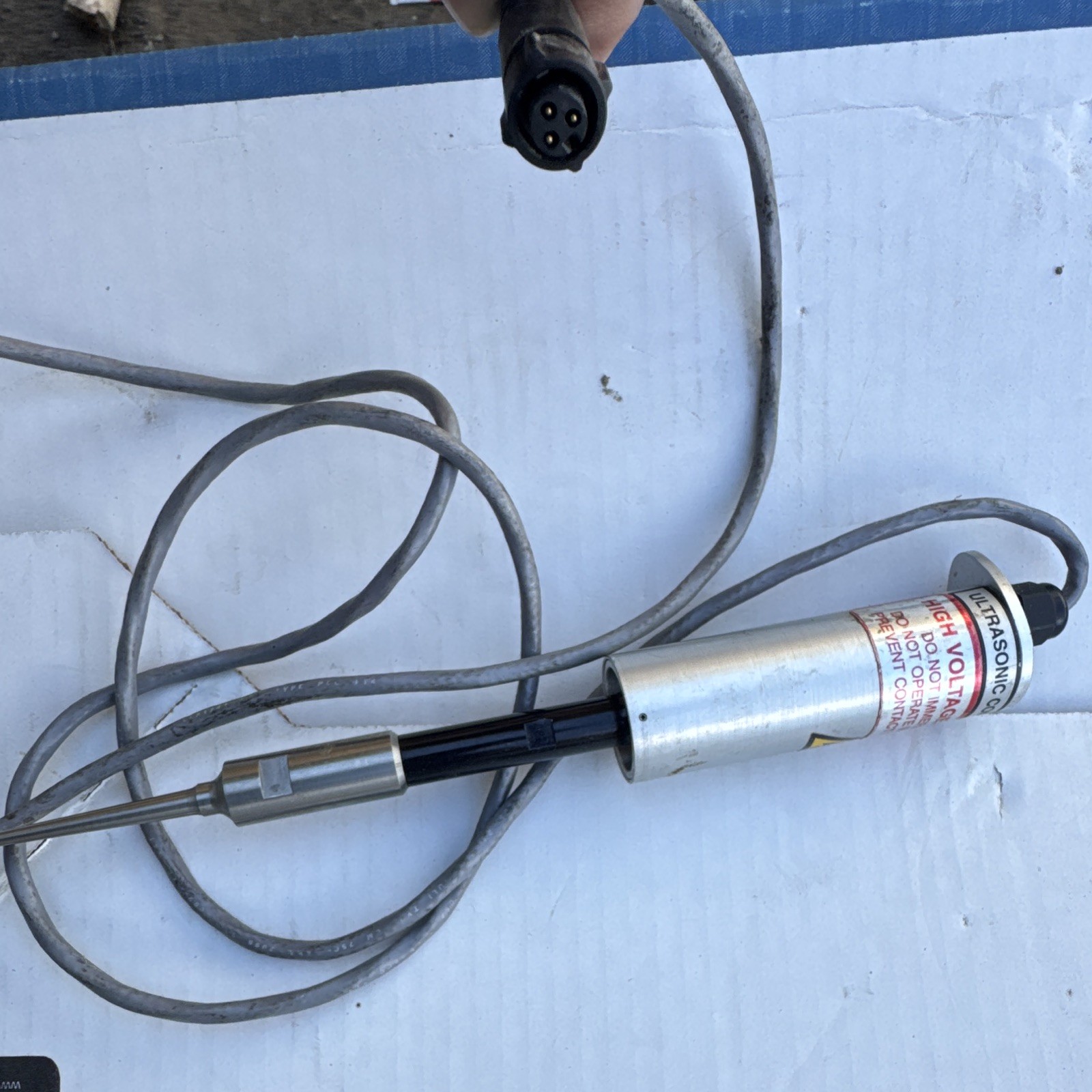 Ultrasonic Converter High Voltage Probe/Handpiece w/ Cable, Connector (Silver)