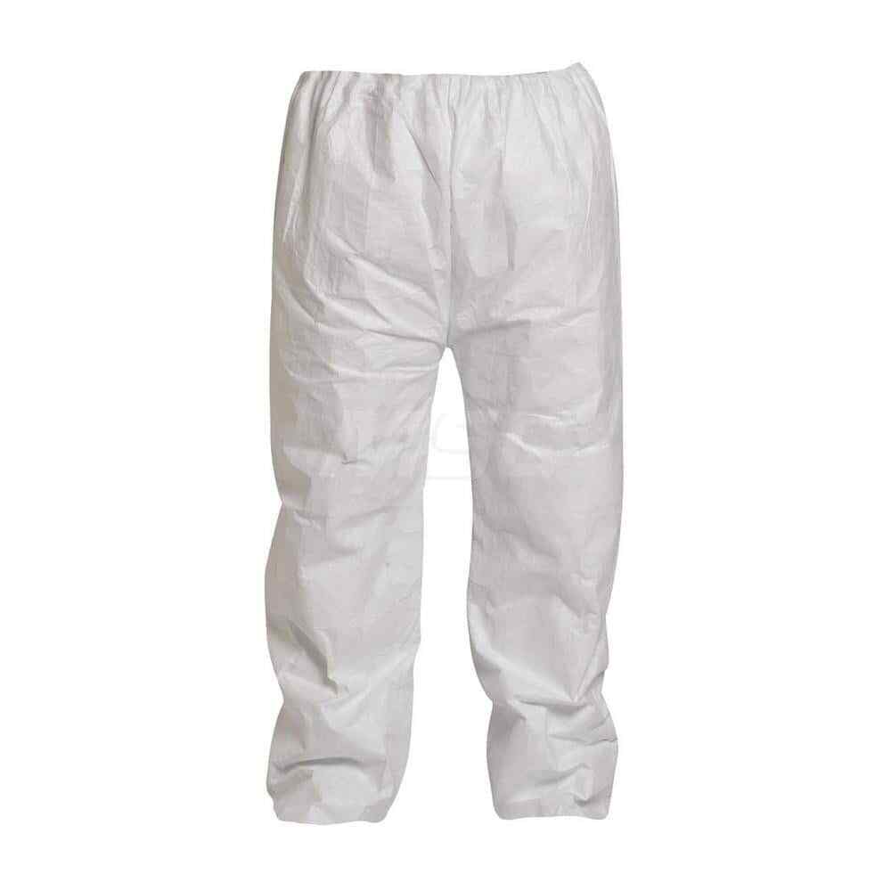 50 Pack Dupont Size XL Tyvex Work Pants 25-1/2″ Waist, 28-3/4″ Inseam, White