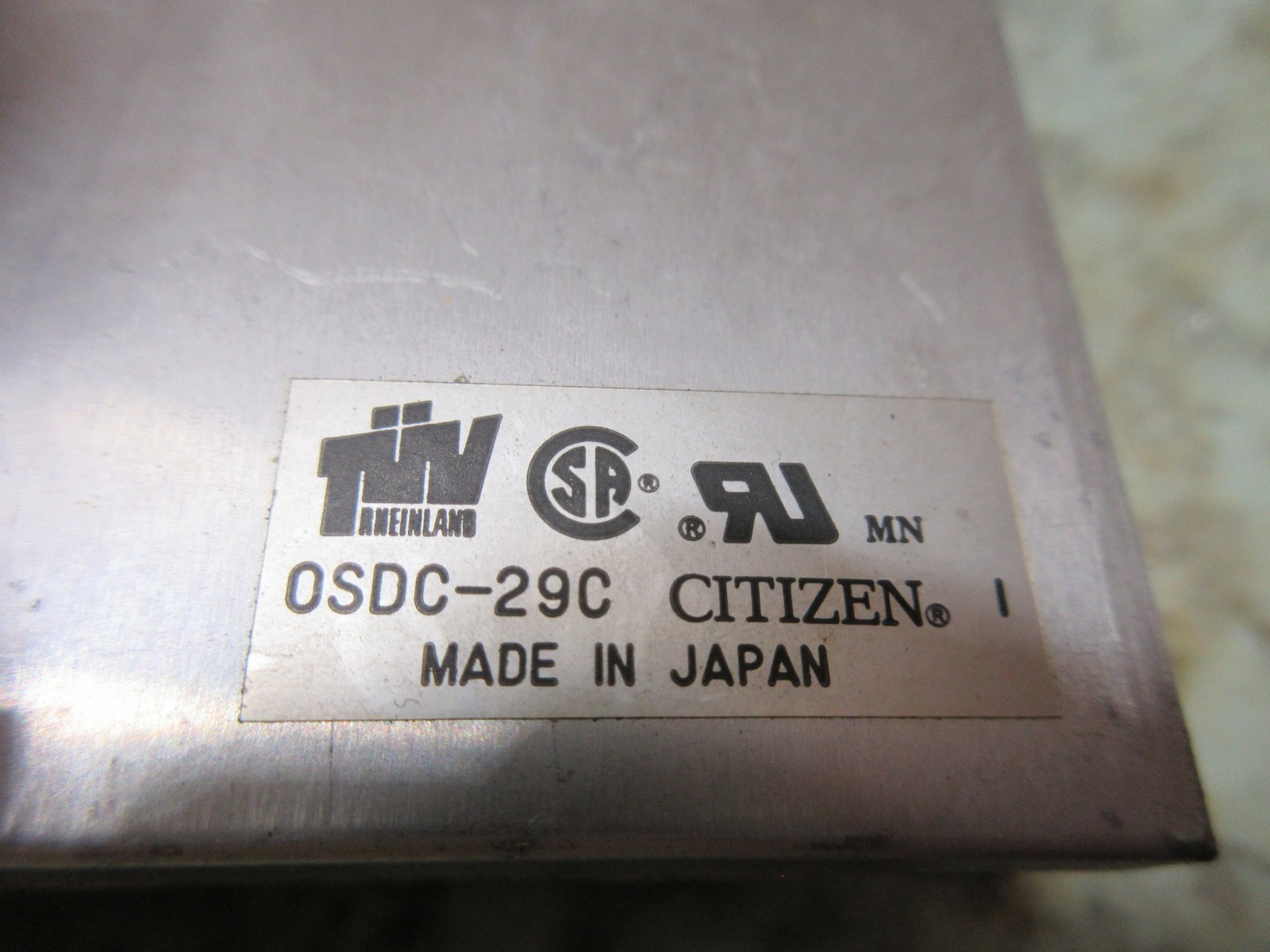 TUV FLOPPY DISK DRIVE C29C 159547D-12 0SDC-29C C04-SD CNC CHARMILLES 4020 EDM