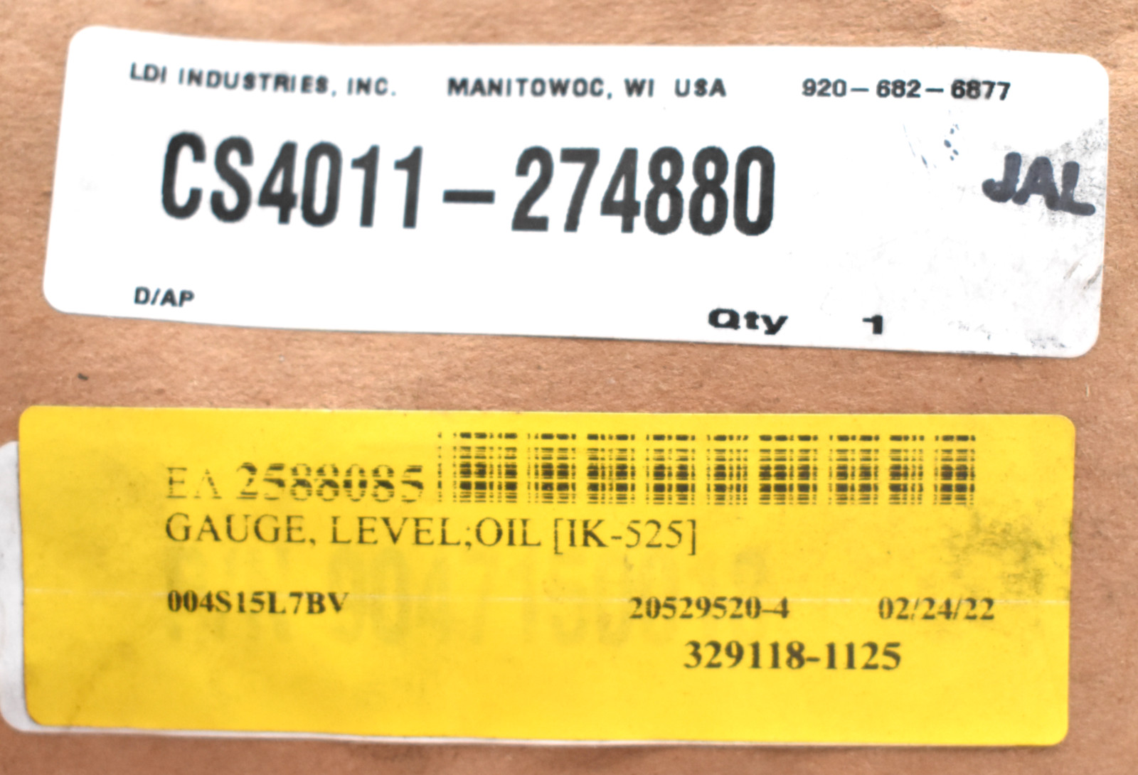 LDI INDUSTRIES, INC CS4011-274880 OIL LEVEL GAUGE