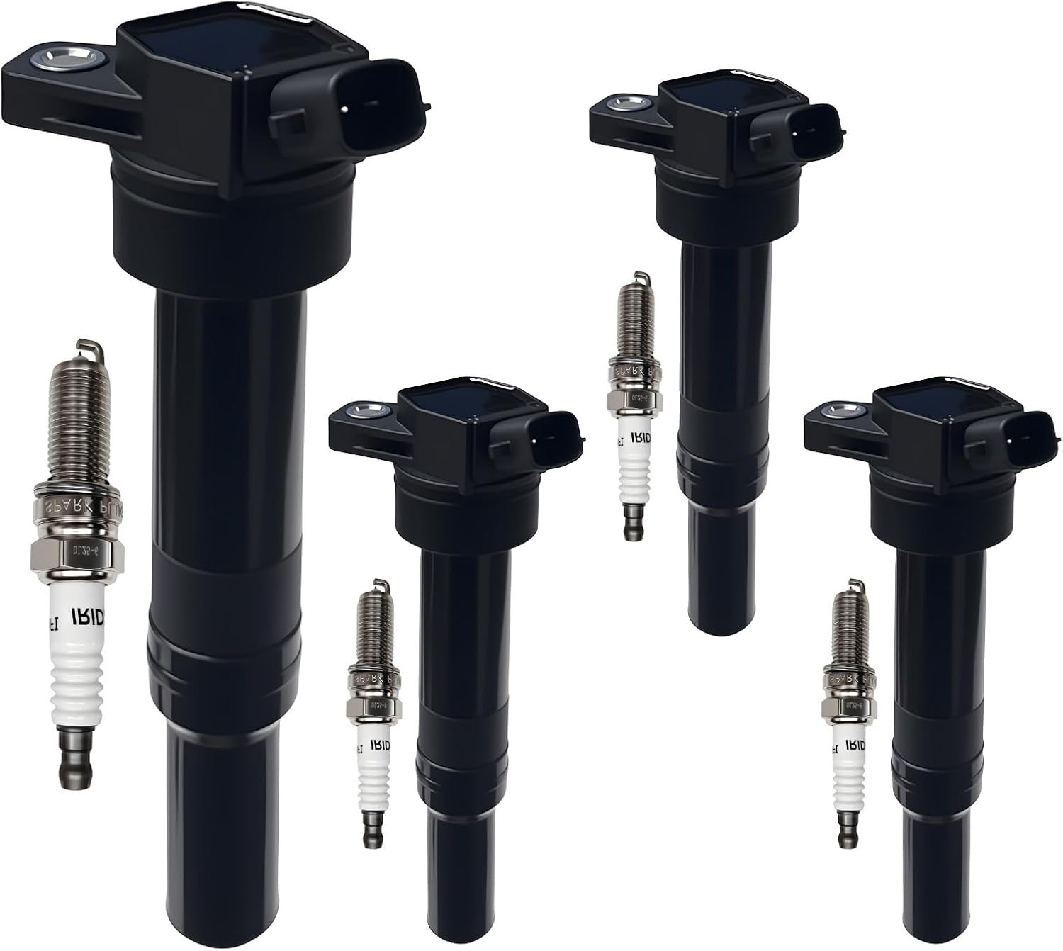UF651 Ignition Coils & 9723 Iridium Spark Plugs Compatible with Hyundai Elantra