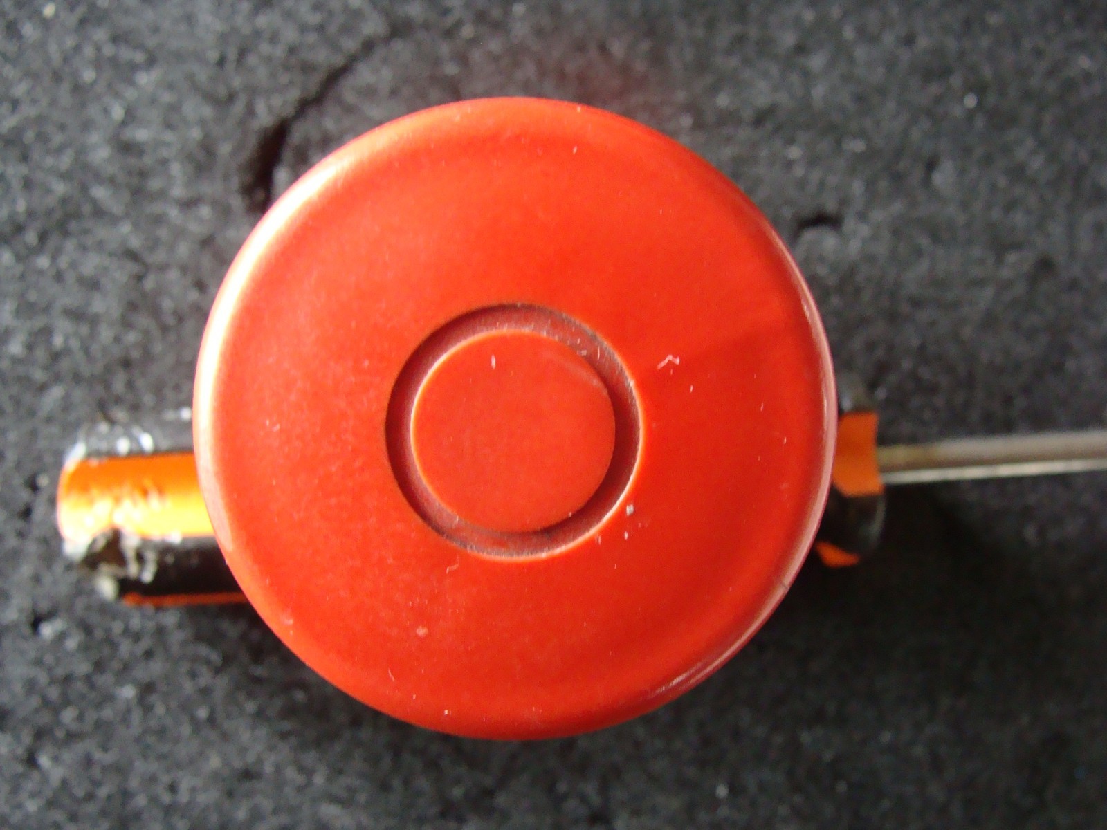 Telemeoanique 2-BE102 emergency stop button. Made in Mexico.