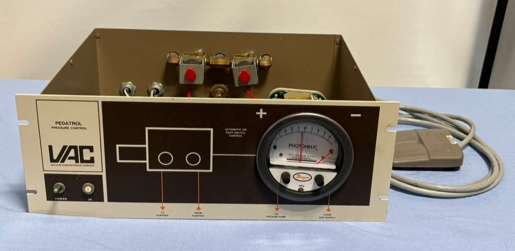 VAC Pedatrol Pressure Control Panel PC-1 w/ Linemaster Switch Foot Pedal B-2-S
