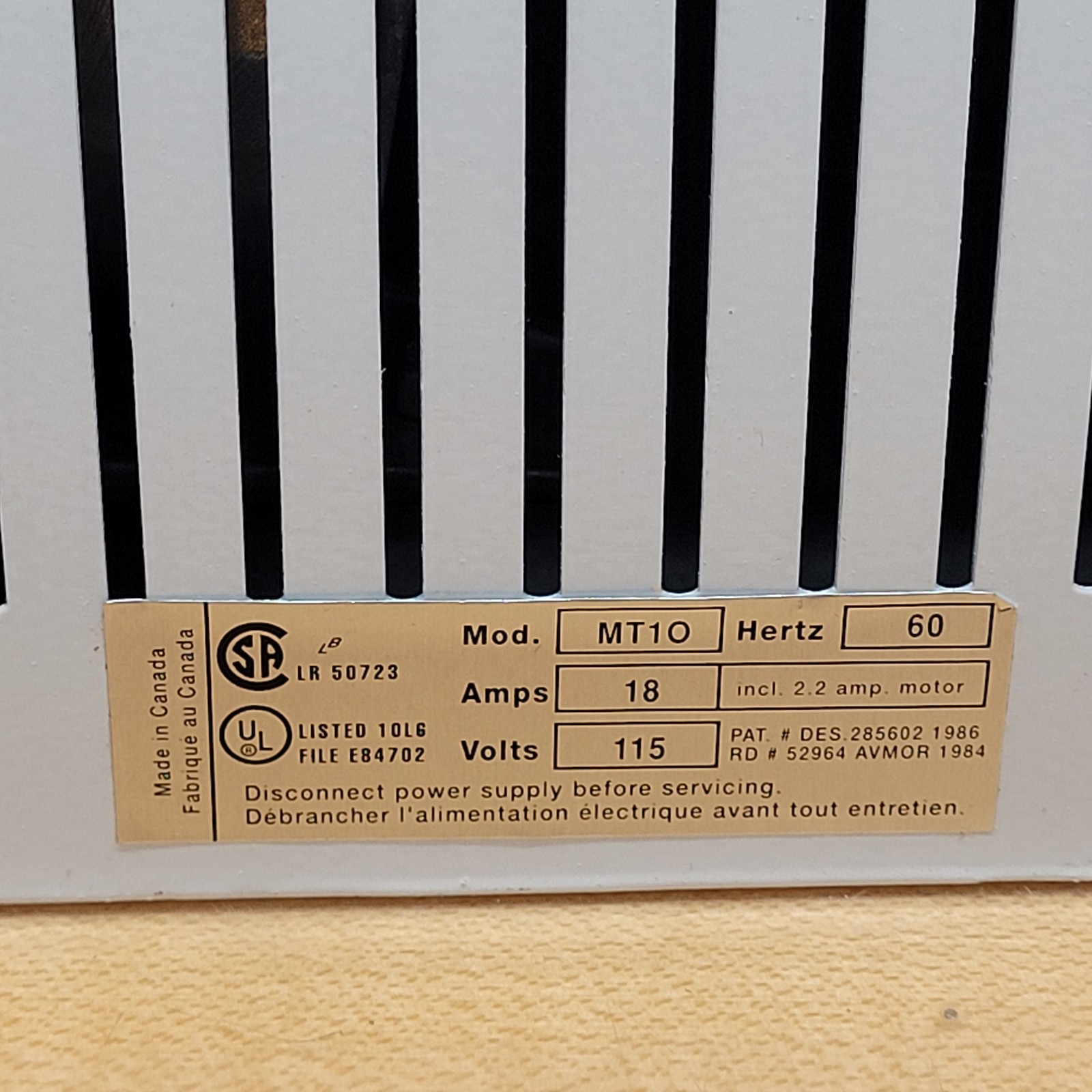 ASI MT1O Hand Dryer, Surface Mount,110-120V, Push Button – USED