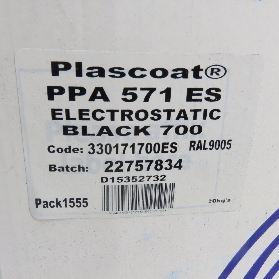 Axalta PPA 571 ES Thermoplastic Electrostatic Powder Coat Gloss Black 700 45LBS