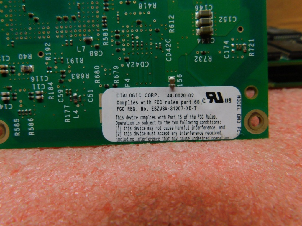 Dialogic 2 Port & 4 Port PCIe / PCI T1/E1 Media Board — DMV600BTEPEQ / HDSIPCIW