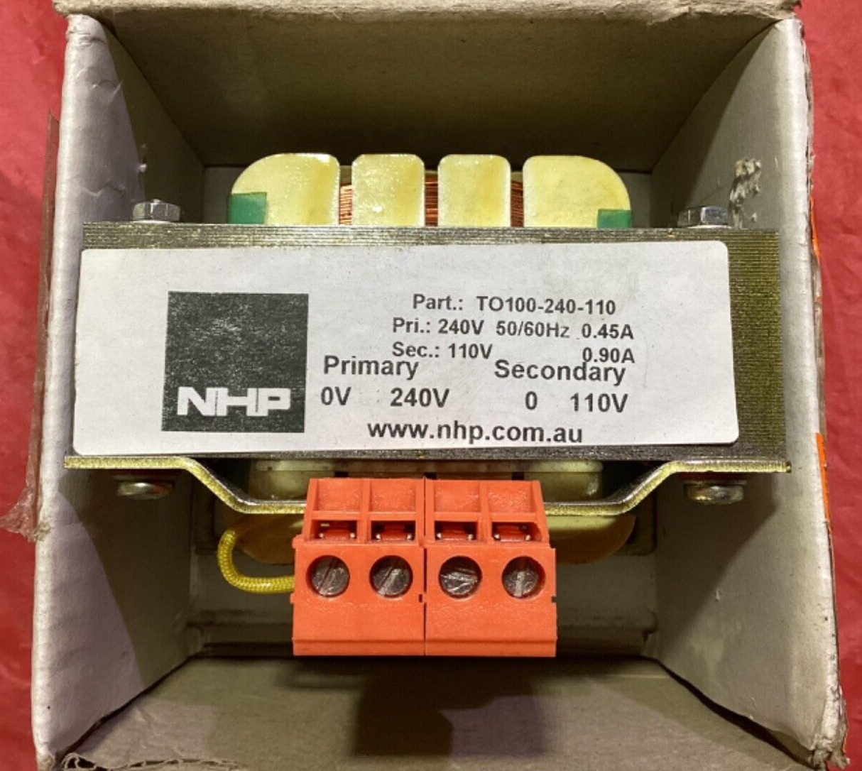 NHP 240V / 110V Control Transformer TO100-240-110