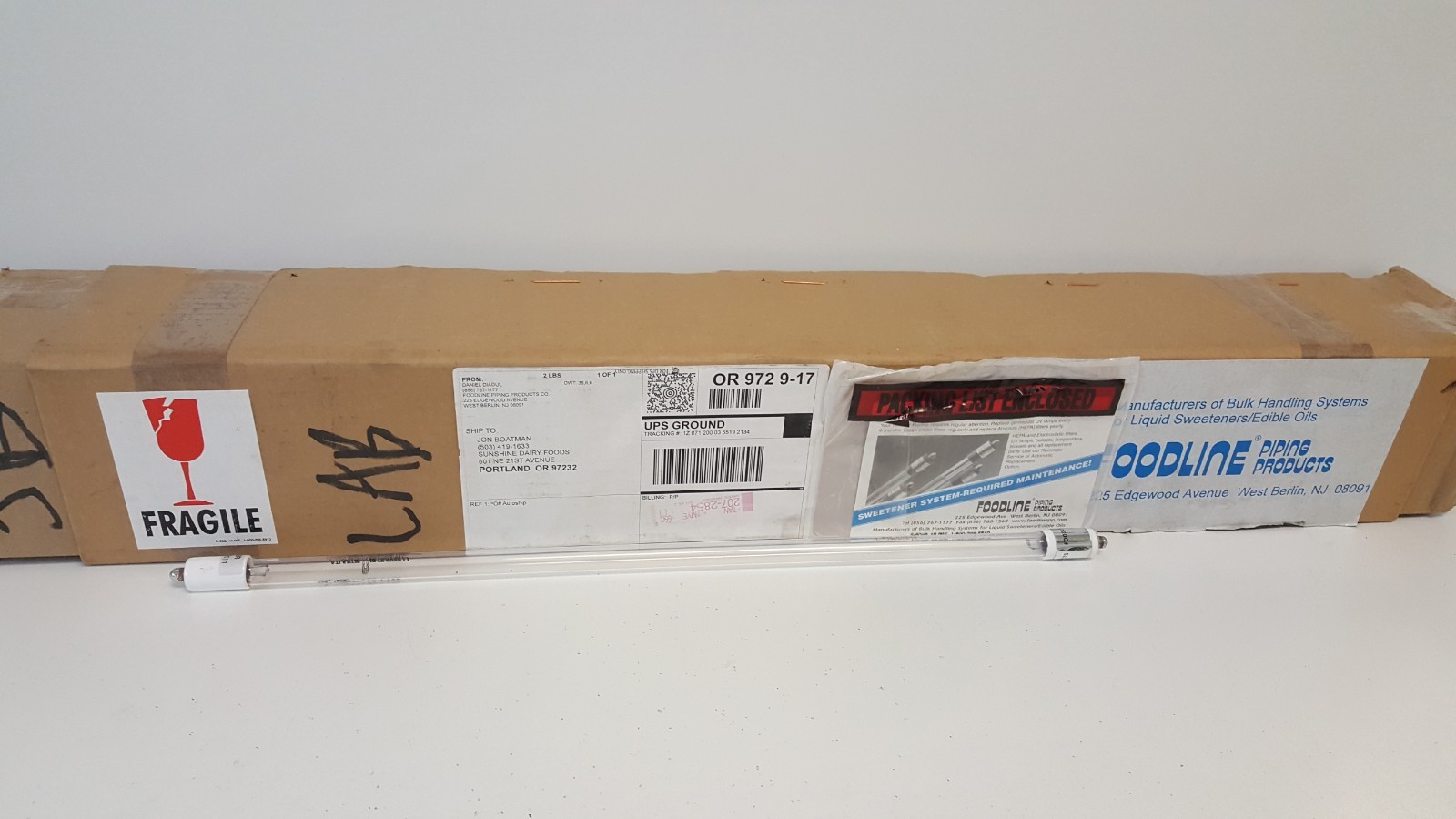 NOS! ATLANTIC ULTRAVIOLET STER-L-RAY GERMICIDAL REPLACEMENT BULB 14190-L128