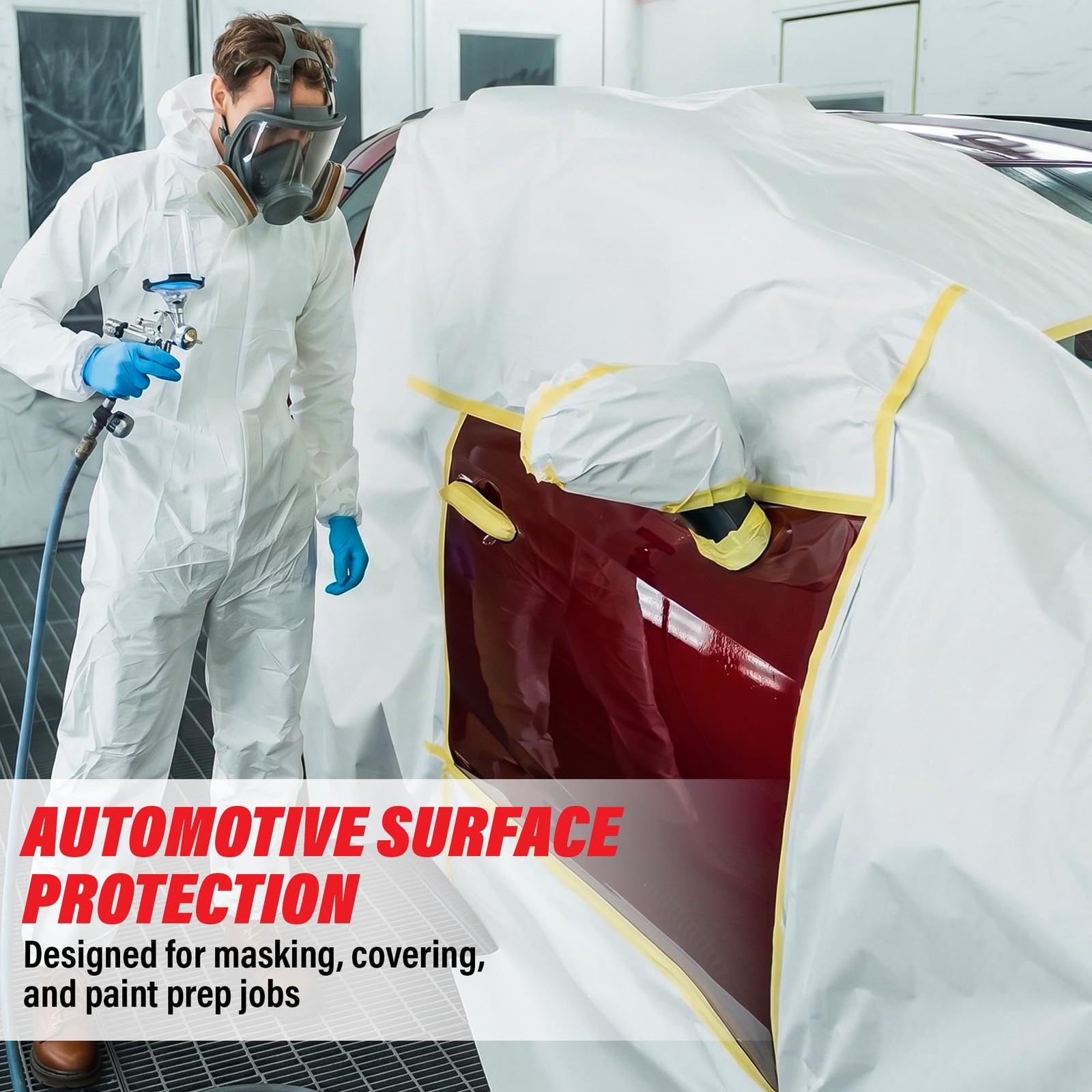 LAUCO White Masking Paper Automotive Painters Multi-Purpose 18” x 9000” (750′)