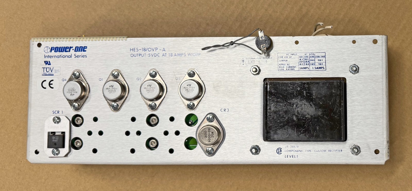 Power-One CONDOR HE5-18/OVP-A+ POWER SUPPLY 5VDC 18amps w/OVP 100 – 240v input