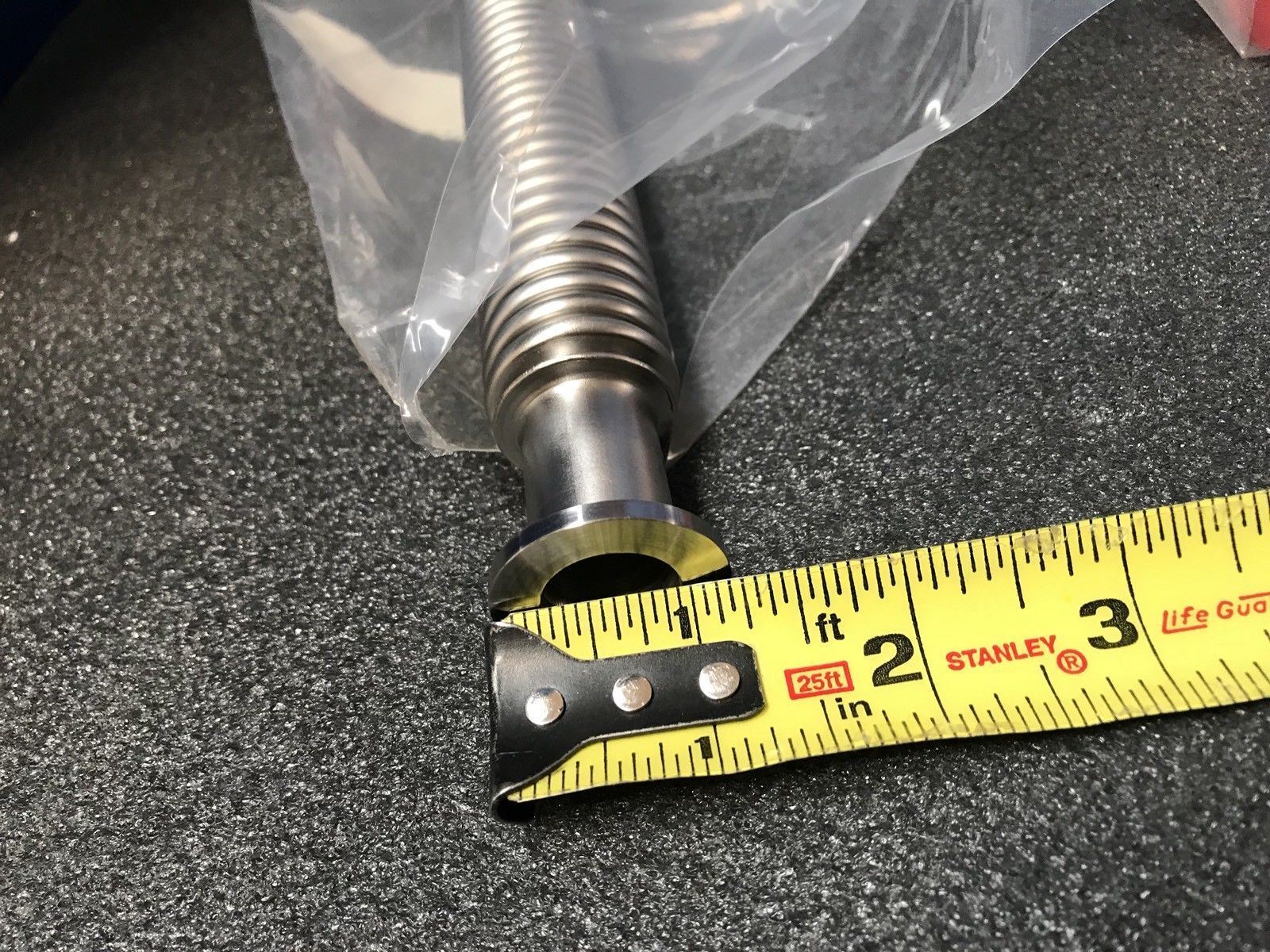 Nor-Cal FH-075-10-2NW Flexible SS Hose w/ NW16 Flanges, 10″ L, Lot of 2 New